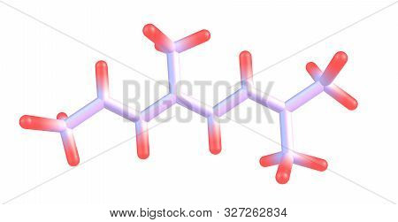 Alloocimene Molecular Structure Isolated On White