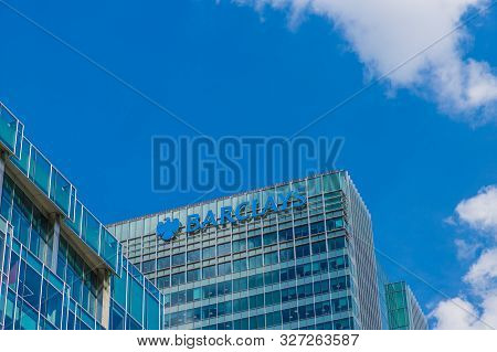 Canary Wharf London. 23 May 2019. A View Of The Barclays Bank Head Office In Canary Wharf In London