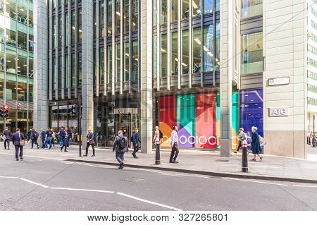 London. 21 May 2019. A View Of The Aig Offices In The City Of London In London