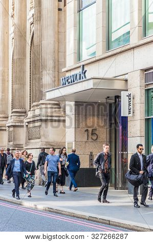 London. 21 May 2019. A View Of Wework Offices In Bishopsgate In The City Of London In London