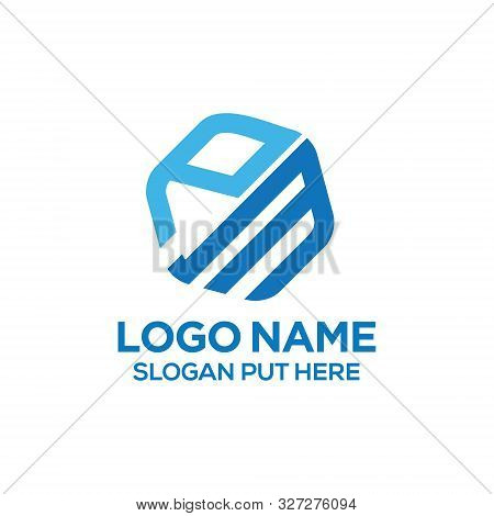 Creative And Modern Hexagon Pm Letter Logo Design Template Vector Eps