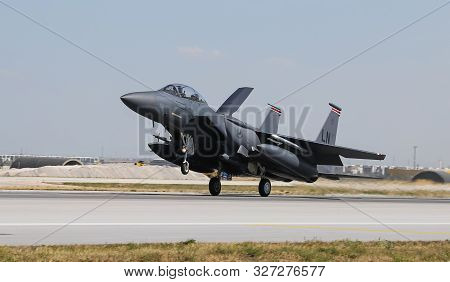 Fighter Aircraft Landing To Konya Airport