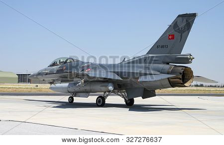 Fighter Aircraft Taxi In Konya Airport