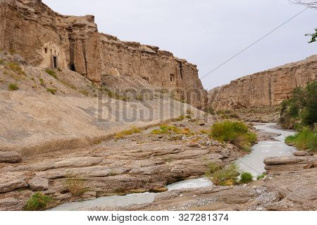 Landscape View Of The Yulin Cave In Dunhuang Ggansu China