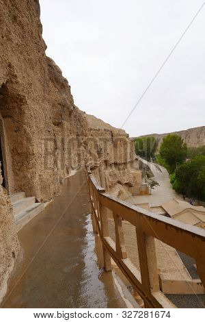 Landscape View Of The Yulin Cave In Dunhuang Ggansu China