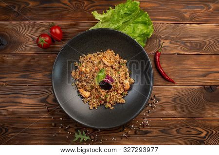 Ebi Chahan Fried Japanese Rice With Vegetables, Shrimp And Soy Sauce