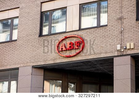 Stockholm, Sweden - April 20, 2019: The Logo Of The Abf Company Which Provides Education And Courses