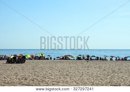 Sanlucar De Barrameda Beach. Cadiz. Andalusia. Spain. Europe. August 25, 2019