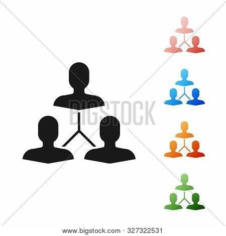 Black Project Team Base Icon Isolated On White Background. Business Analysis And Planning, Consultin