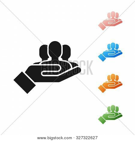 Black Project Team Base Icon Isolated On White Background. Business Analysis And Planning, Consultin