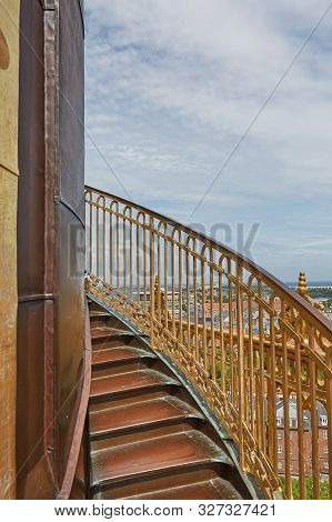 Detail Of The Church Of Our Saviour (vor Frelsers Kirke), Copenhagen, Denmark - 24 Jun 2018: It Is F