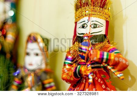 Traditional Rajasthani Puppets Shot With A Shallow Depth Of Feild