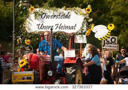 Germany, Niederstetten, Baden Wurttemberg. September 2019. Traditional Autumnal Harvest Fest. Decora