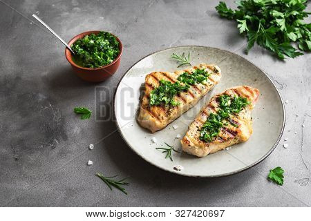 Turkey Steak With Chimichurri Sauce