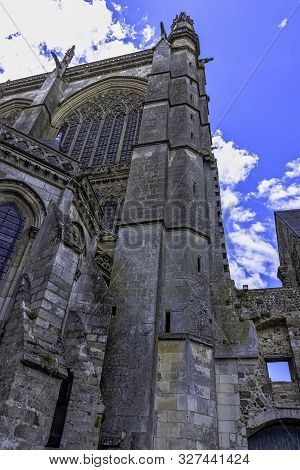 Le Mans, Maine, France - May 28: Cathedral Of Saint Julian (cathedrale St-julien Du Mans) On 28 May 