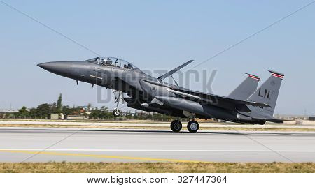 Fighter Aircraft Landing To Konya Airport