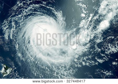 Atmospheric Cyclone From Space. Elements Of This Image Were Furnished By Nasa.