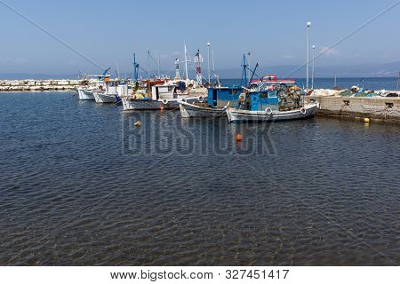 Thasos, Greece - April 5, 2016: Port Of Skala Rachoniou, Thassos Island, East Macedonia And Thrace, 