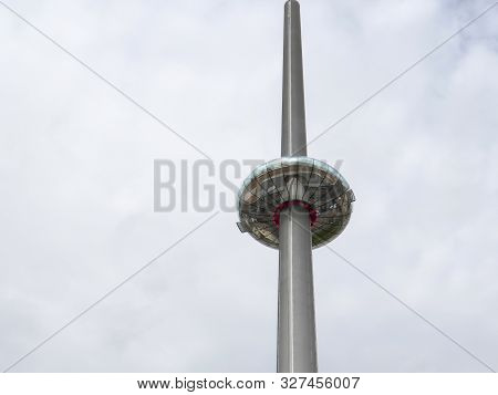London , England- October, 4 2017: The British Airways I360 Observation Tower At Brighton Beach