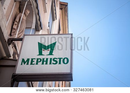 Lyon, France - July 17, 2019: Mephisto Chausseur Sign In Front Of Their Local Shop In Lyon. Mephisto