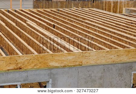 A Pattern Of Floor Joist In A House Under Construction