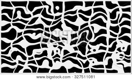 Turbulance Grid, Modern Abstraction With Deformation Of Space, 3d Rendering Abstract Background, Com