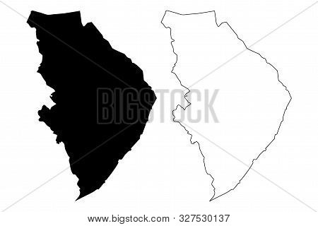 North Karelia Region (republic Of Finland) Map Vector Illustration, Scribble Sketch North Karelia Ma