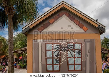Orlando, Florida. September 21, 2019. Halloween Decorations At Seaworld 139