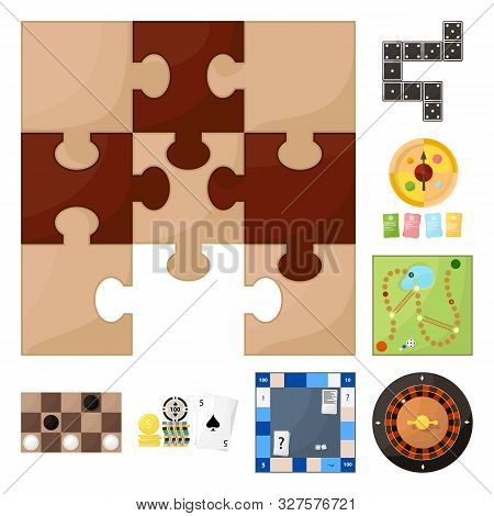 Vector Illustration Of Gambling And Concept Sign. Set Of Gambling And Jackpot Vector Icon For Stock.