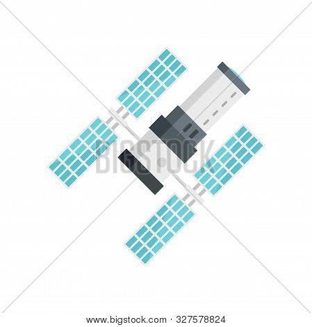 Space Station Icon. Flat Illustration Of Space Station Vector Icon For Web Design