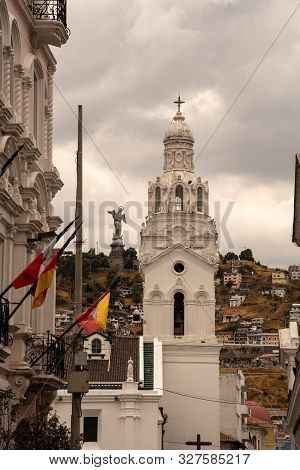 Walking Towards Quito Cathedral