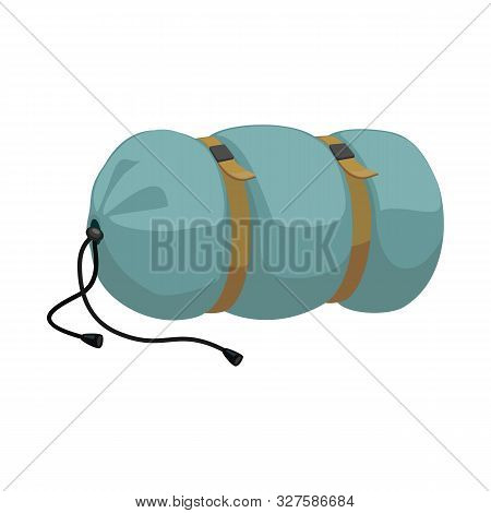 Vector Design Of Bed And Roll Symbol. Web Element Of Bed And Blanket Vector Icon For Stock.