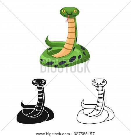 Vector Design Of Python And Serpent Icon. Web Element Of Python And Jungle Stock Symbol For Web.