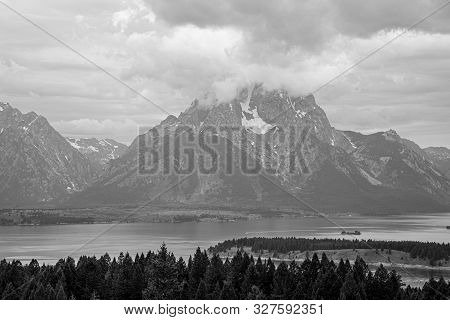 Grand Teton Mountain Range From A Viewpoint