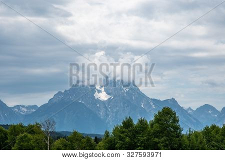 Grand Teton Mountain Range From A Viewpoint