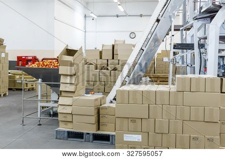 Perm, Russia - October 08, 2019: Packaging Workshop Of The Permskaya Confectionery Factory With Prep