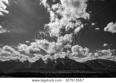 Grand Teton Mountain Range From A Viewpoint