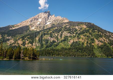 Peak Of Th Grand Teton By Jenny Lake