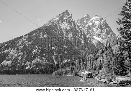 Peak Of Th Grand Teton By Jenny Lake