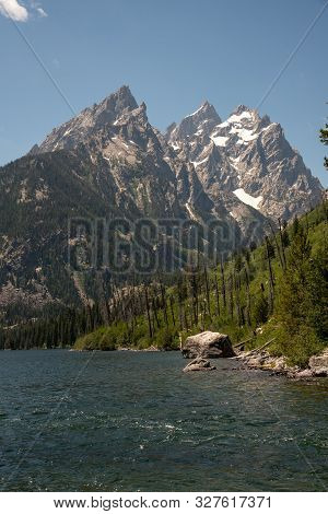 Peak Of Th Grand Teton By Jenny Lake