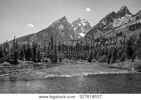 Peak Of Th Grand Teton By Jenny Lake