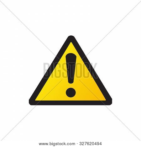 Exclamation Danger Sign. Attantion Triangle Icon. Stock Vector Illustration Isolated On White Backgr