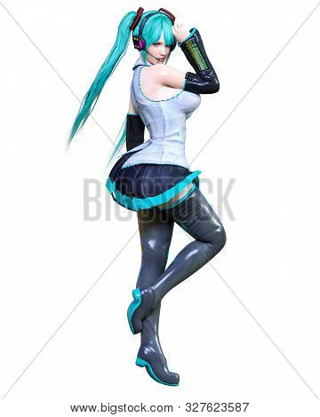 3D Comics Cosplay Anime Girl.