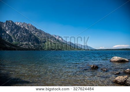 Peak Of Th Grand Teton By Jenny Lake