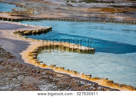 Geothermal Feature At Old Faithful Area At Yellowstone National Park (usa)