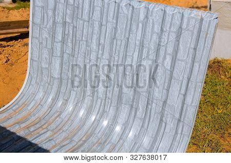 Window Well On Basement Construction From Window Building Materials.