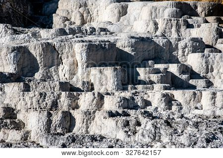 Minerva Terraces With Its Travertine Deposits