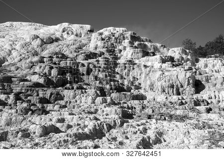 Minerva Terraces With Its Travertine Deposits
