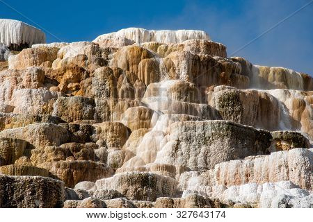 Minerva Terraces With Its Travertine Deposits
