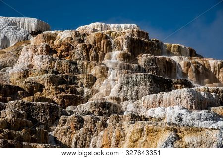 Minerva Terraces With Its Travertine Deposits
